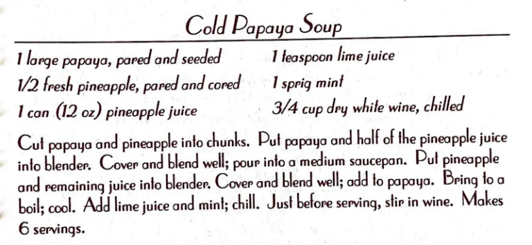 Cold Papaya Soup