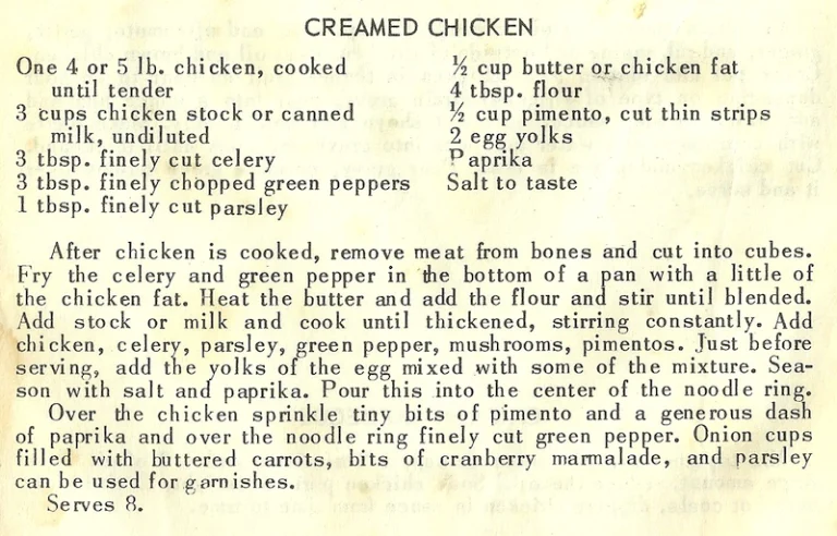 Creamed Chicken