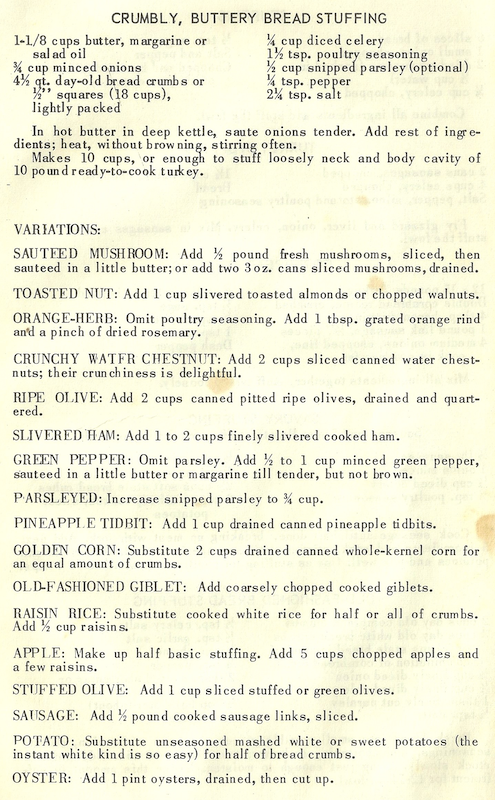 Crumbly, Buttery Bread Stuffing