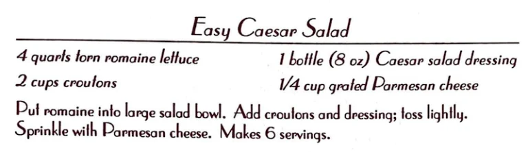 Easy Caesar Salad