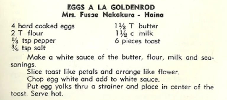 Eggs A La Goldenrod