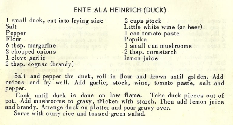 Ente Ala Heinrich (Duck)