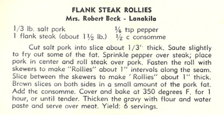 Flank Steak Rollies
