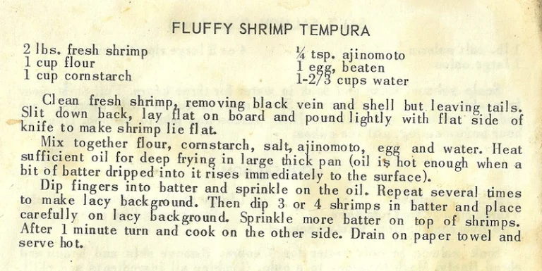 Fluffy Shrimp Tempura