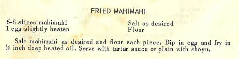 Fried Mahimahi