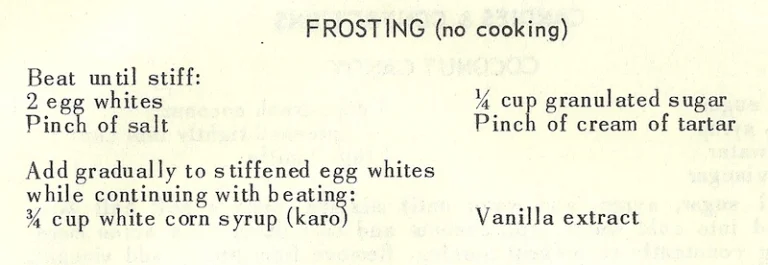 Frosting (no cooking)