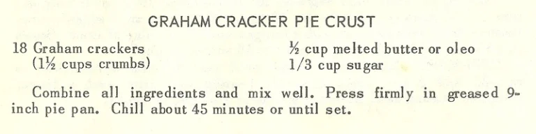 Graham Cracker Pie Crust