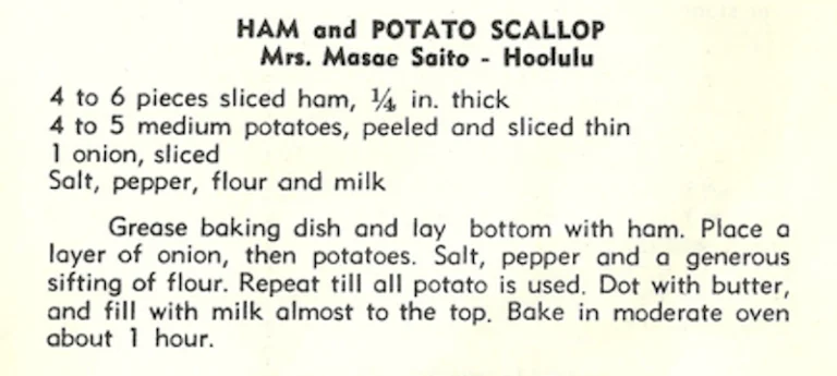 Ham and Potato Scallop