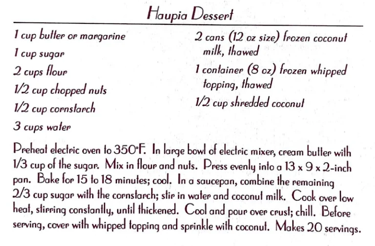 Haupia Dessert