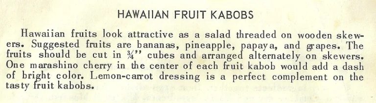 Hawaiian Fruit Kabobs