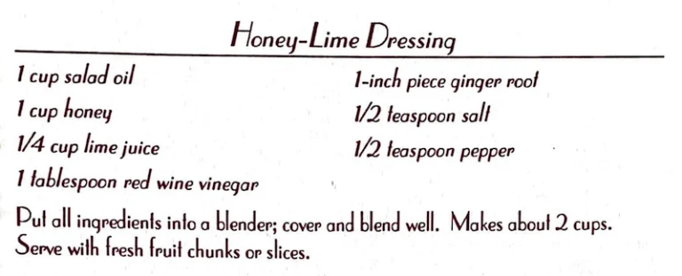 Honey-Lime Dressing