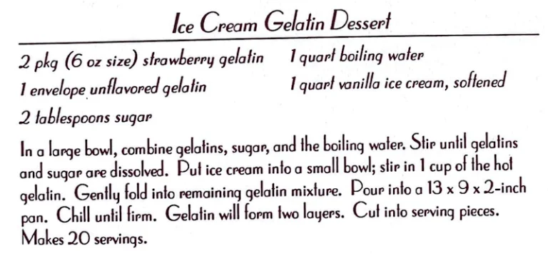 Ice Cream Gelatin Dessert