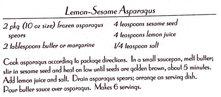 Lemon-Sesame Asparagus