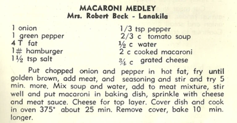 Macaroni Medley