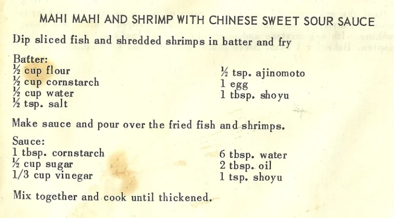 Mahi Mahi and Shrimp With Chinese Sweet Sour Sauce