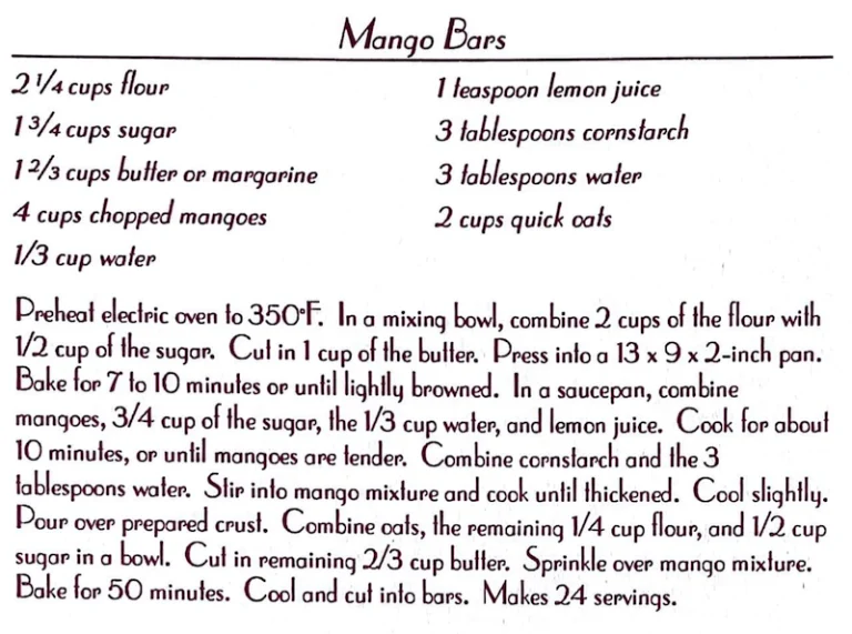 Mango Bars