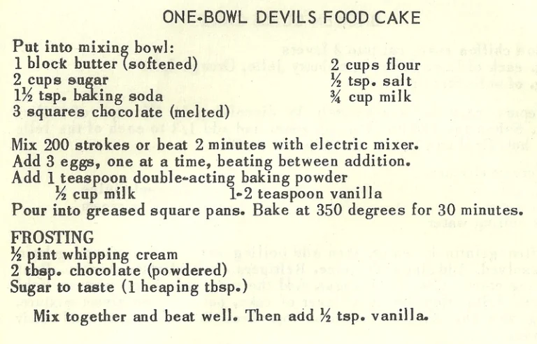One-Bowl Devil’s Food Cake