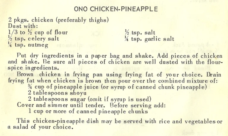 Ono Chicken-Pineapple