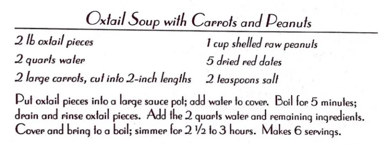 Oxtail Soup with Carrots and Peanuts