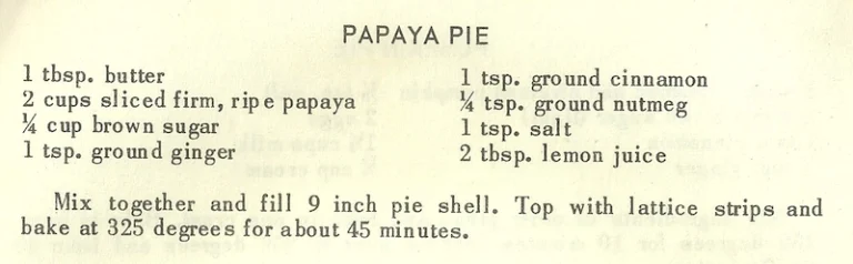 Papaya Pie