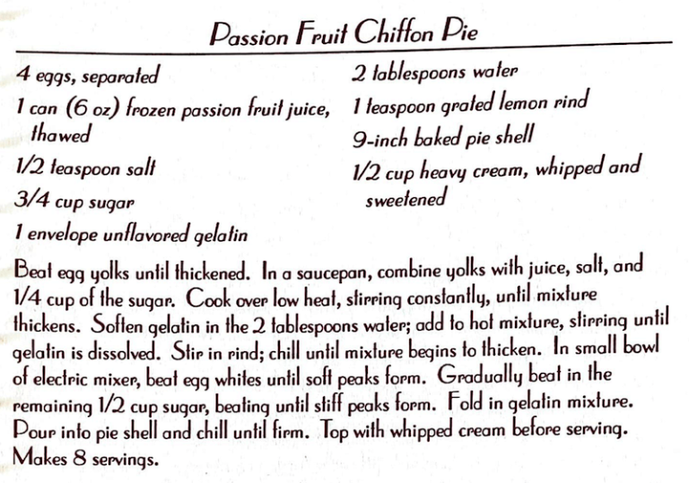 Passion Fruit Chiffon Pie #2