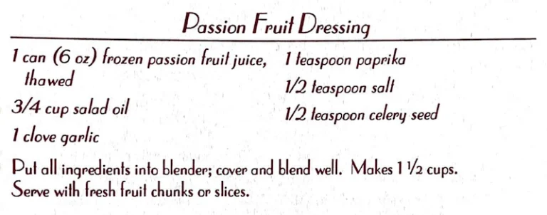 Passion Fruit Dressing