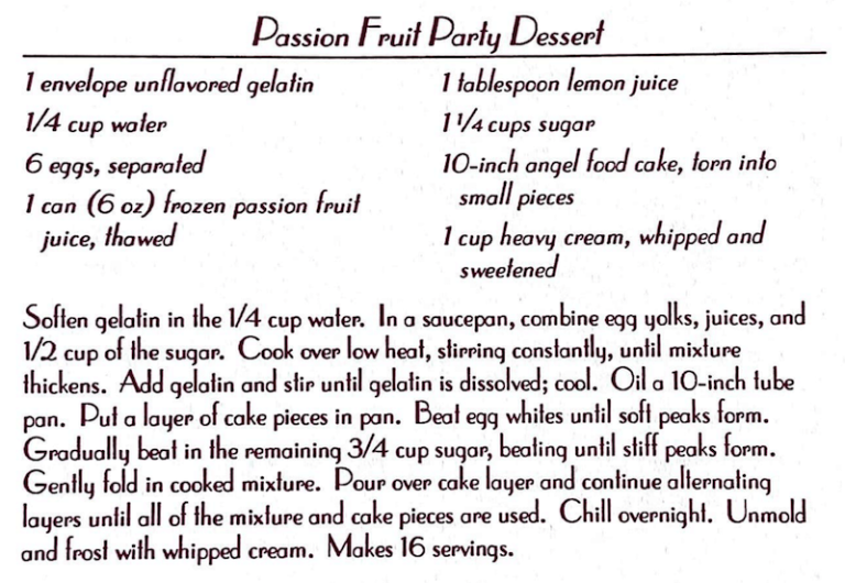 Passion Fruit Party Dessert