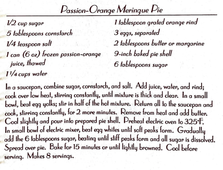 Passion-Orange Meringue Pie