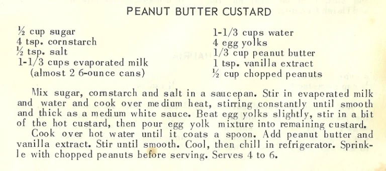 Peanut Butter Custard