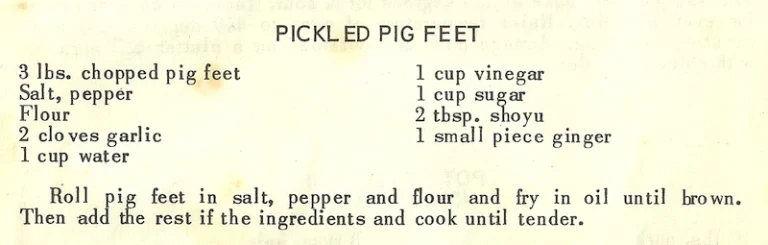 Pickled Pig Feet