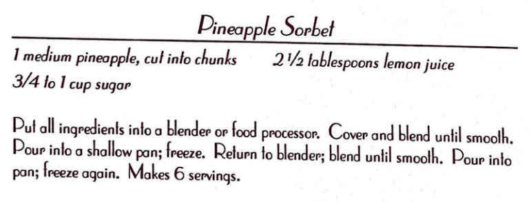 Pineapple Sorbet
