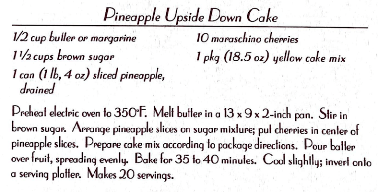 Pineapple Upside Down Cake