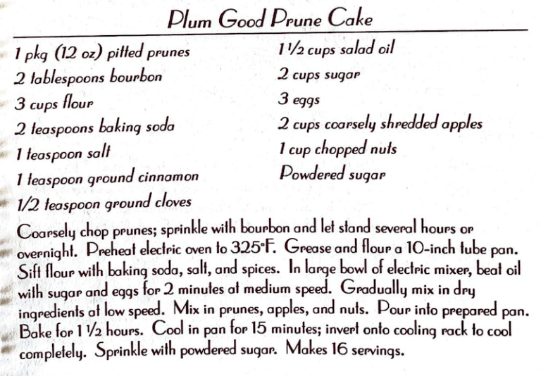Plum Good Prune Cake
