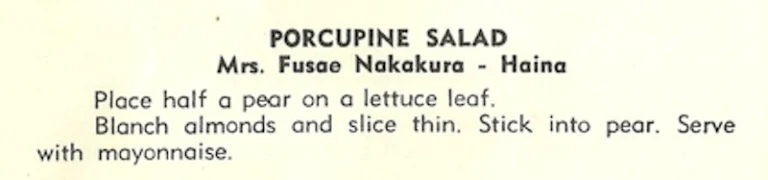 Porcupine Salad