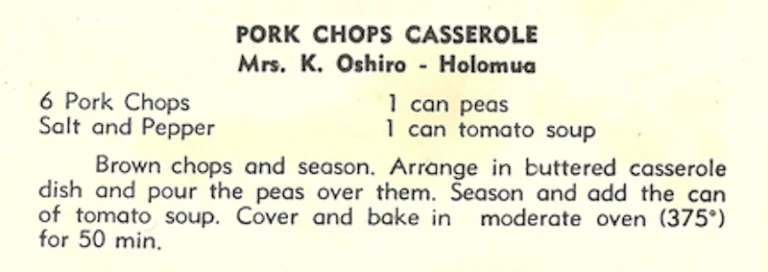 Pork Chops Casserole