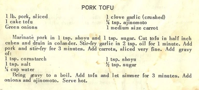 Pork Tofu