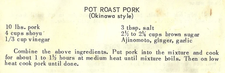 Pot Roast Pork (Okinawa style)