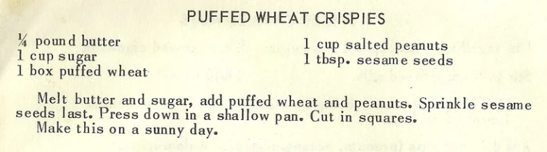 Puffed Wheat Crispies