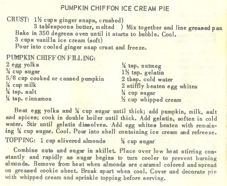 Pumpkin Chiffon Ice Cream Pie