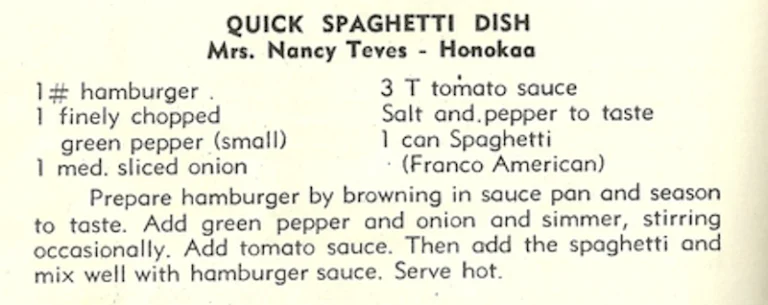 Quick Spaghetti Dish