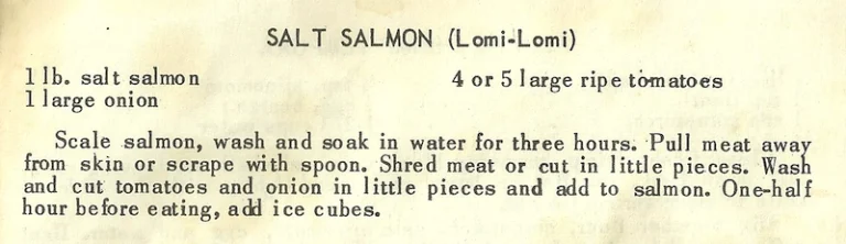 Salt Salmon (Lomi-Lomi)