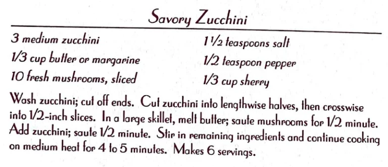 Savory Zucchini