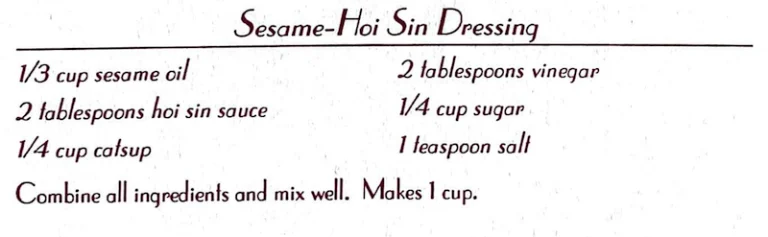 Sesame-Hoi Sin Dressing
