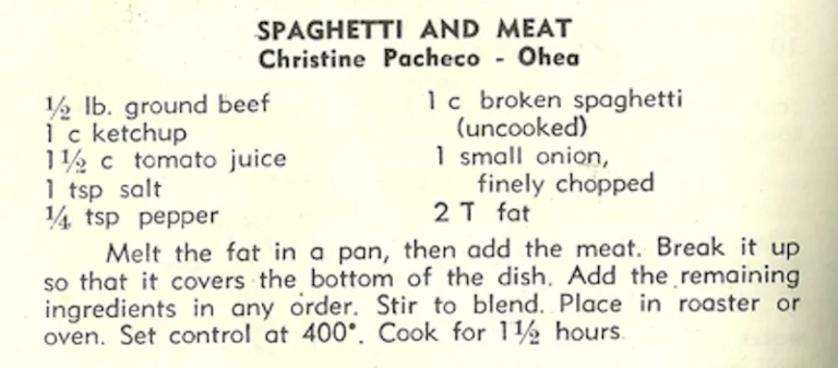Spaghetti and Meat