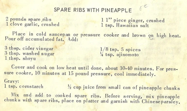 Spare Ribs With Pineapple