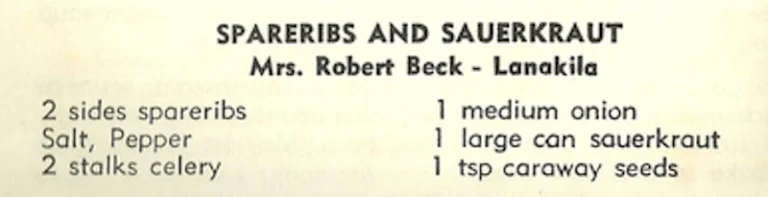 Spareribs and Sauerkraut