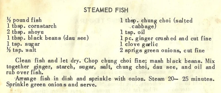 Steamed Fish