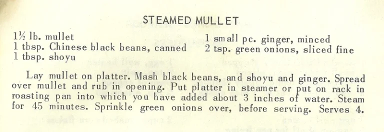 Steamed Mullet