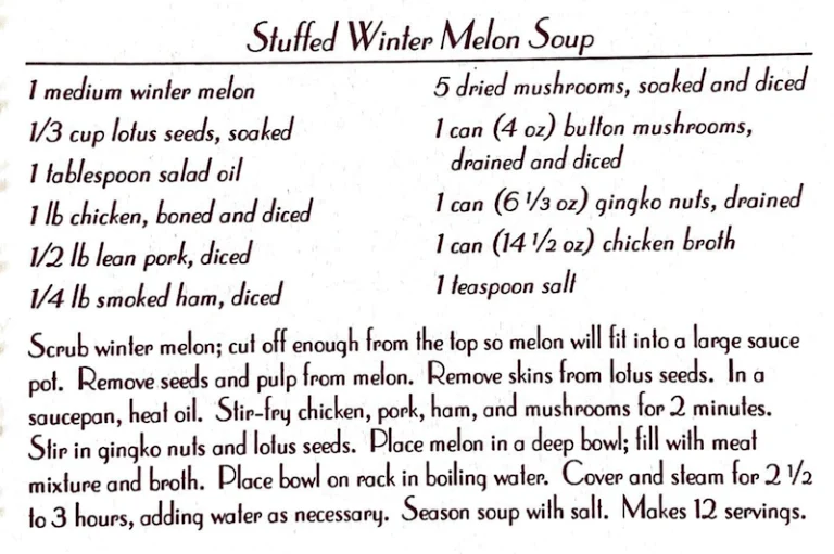 Stuffed Winter Melon Soup