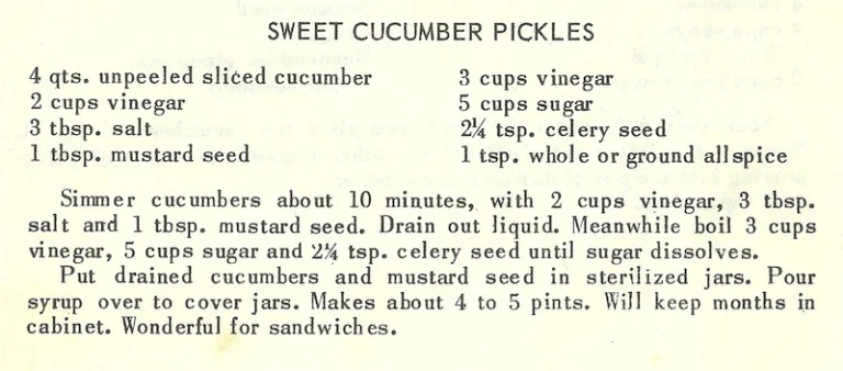 Sweet Cucumber Pickles